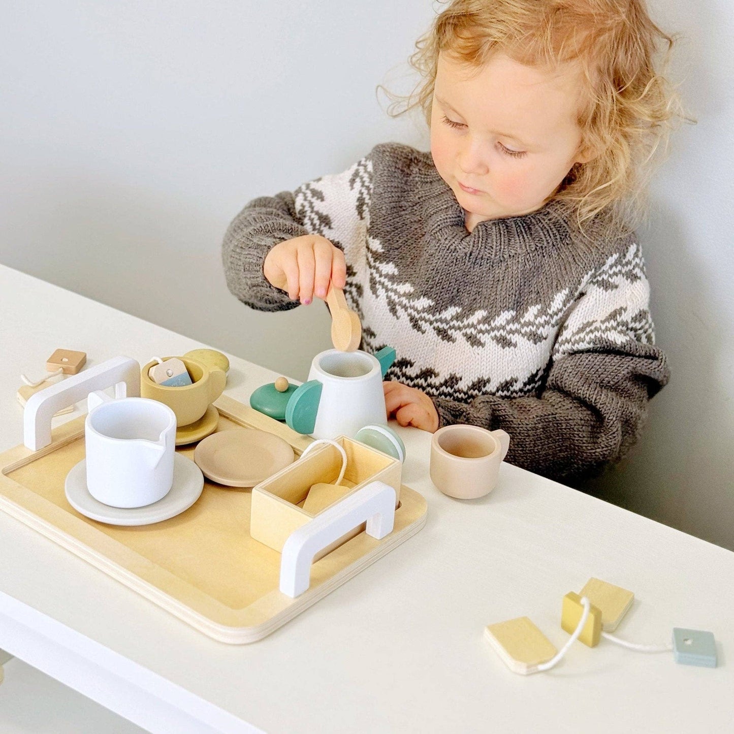 Montessori Wooden Tea Party Set