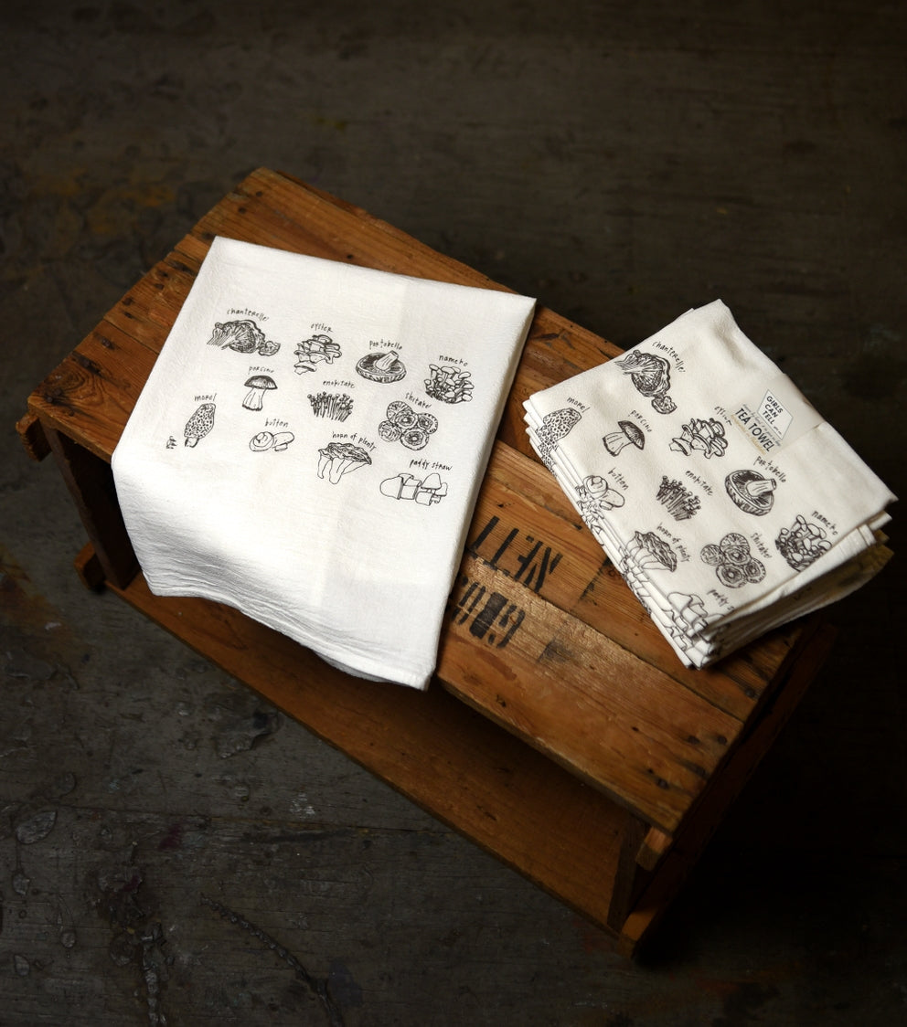 Mushrooms Tea Towel