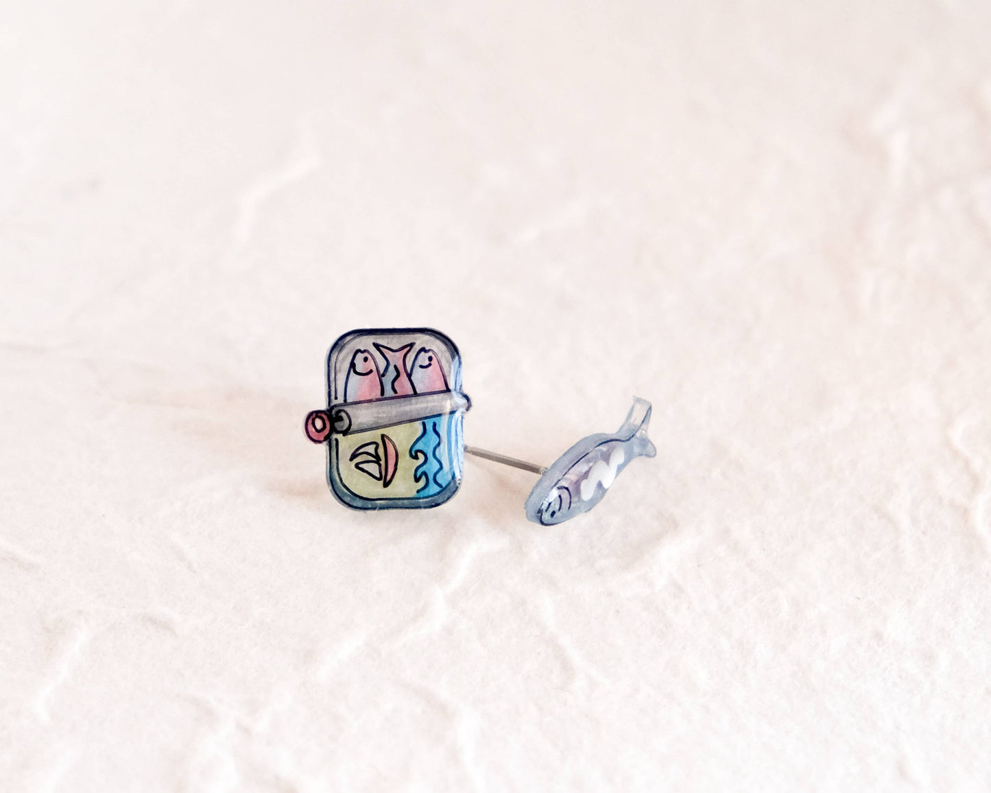 Sardines Canned Fish Marine Earrings