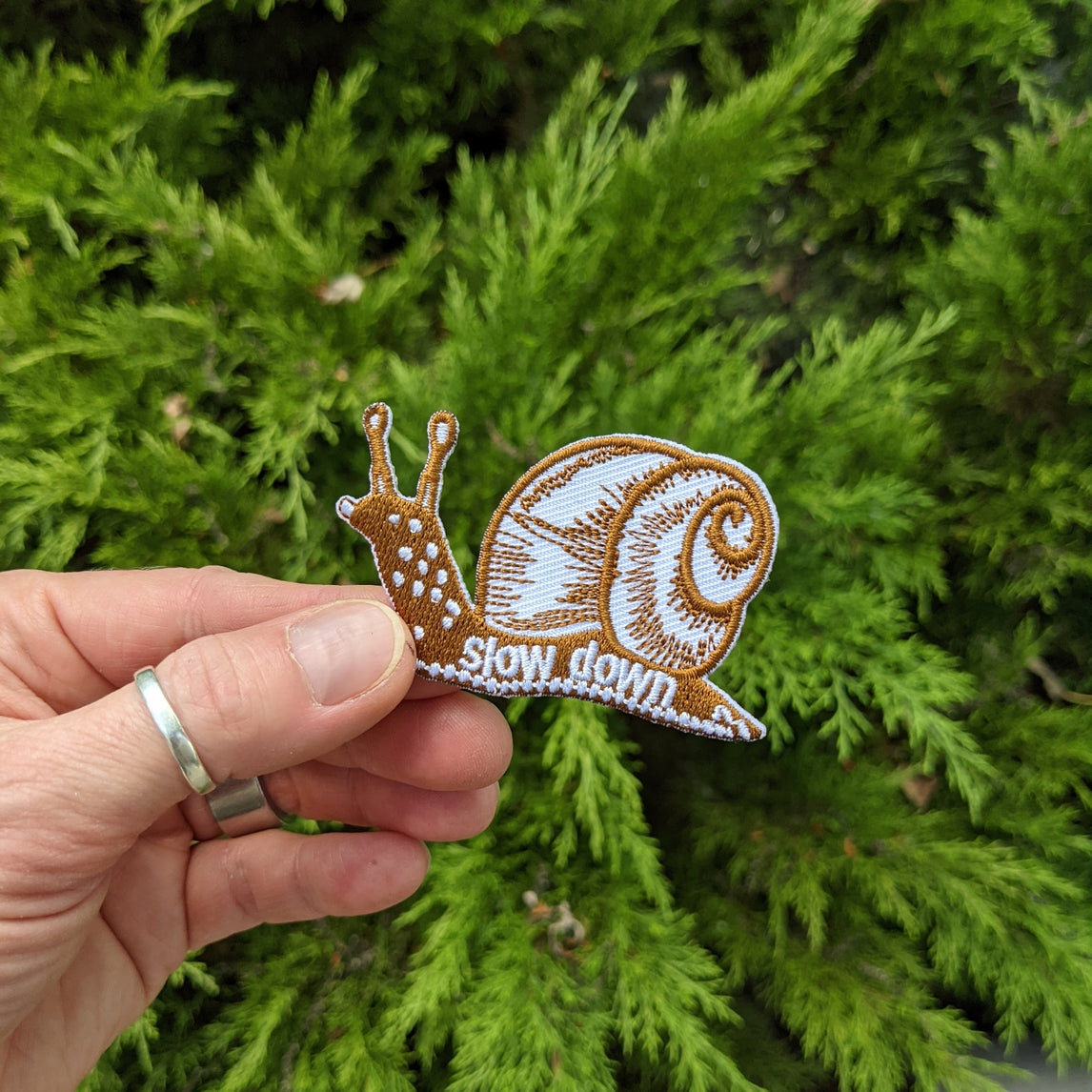 Slow Down Snail Iron-on Patch