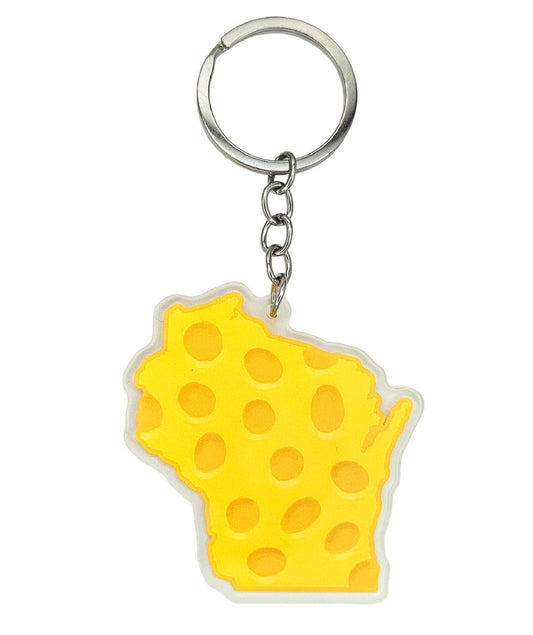 Wisconsin Cheese Keychain Wisconsin Shaped Cheese Keychain