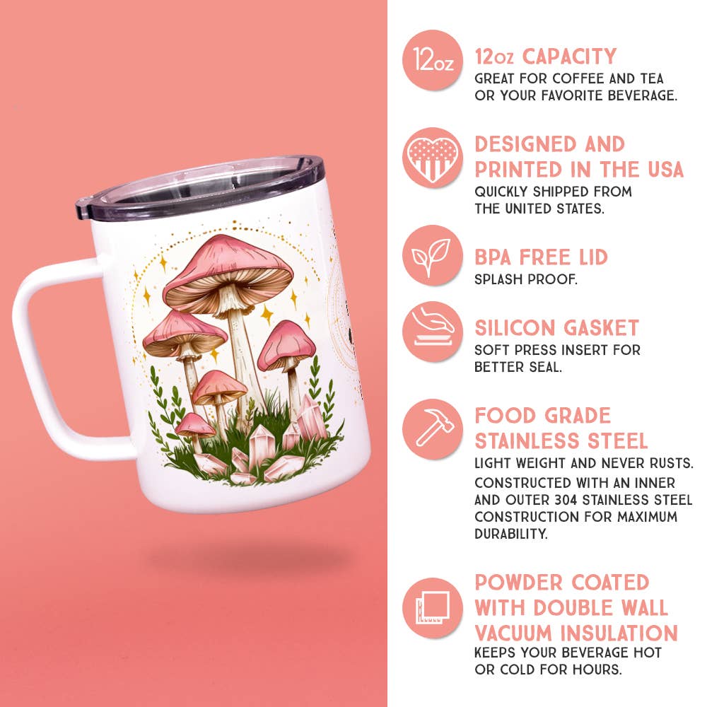 Celestial Mushroom Insulated Travel Mug