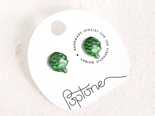 Artichoke Vegetable Stud Earrings