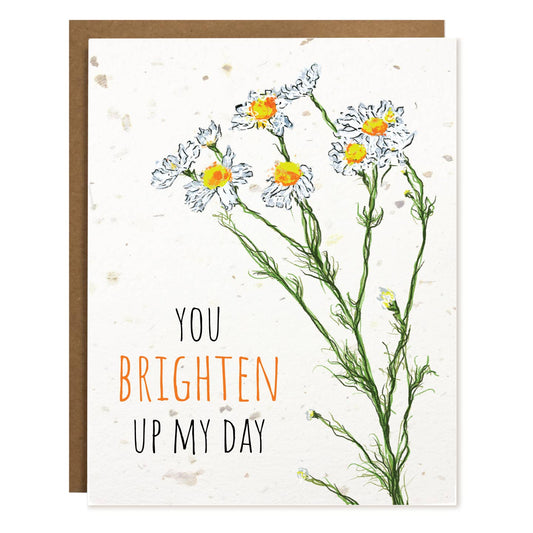 You Brighten My Day Plantable Card