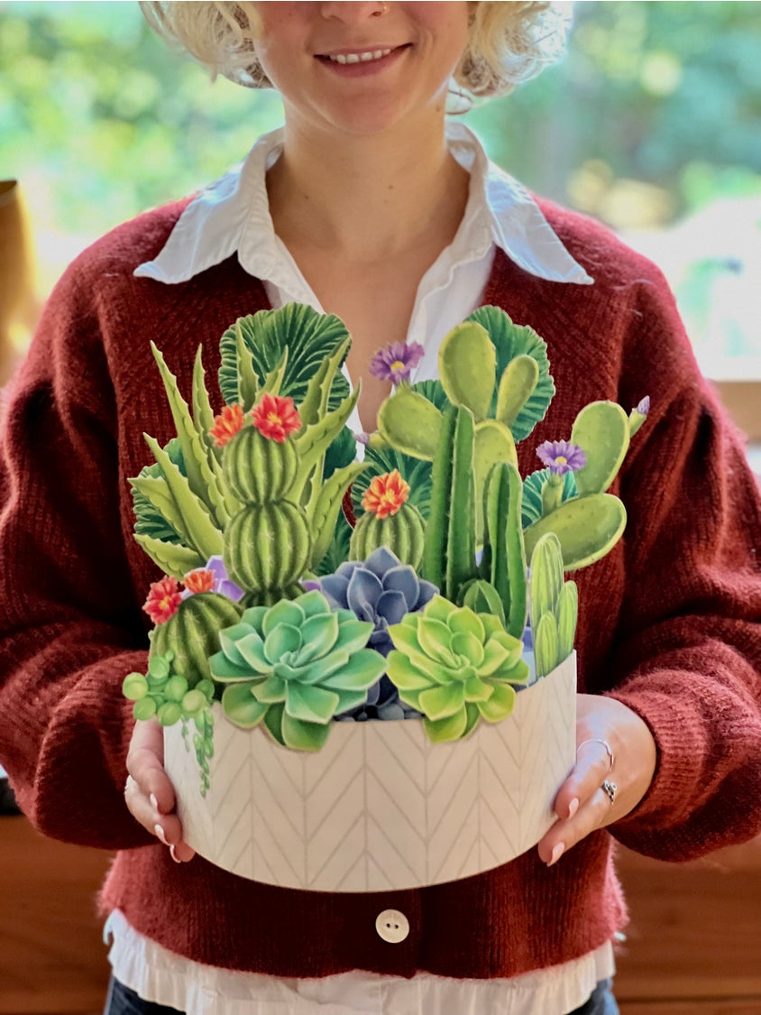 Cactus Garden Pop-Up Greeting Card