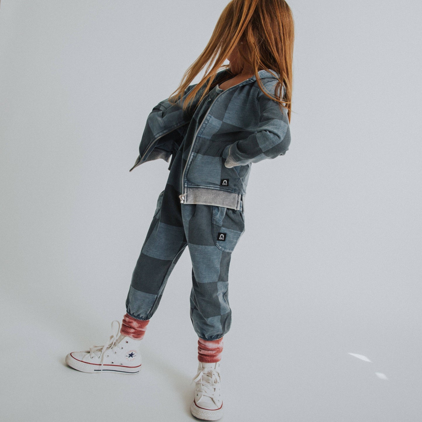 Strappy Jumper - Blue Denim Check
