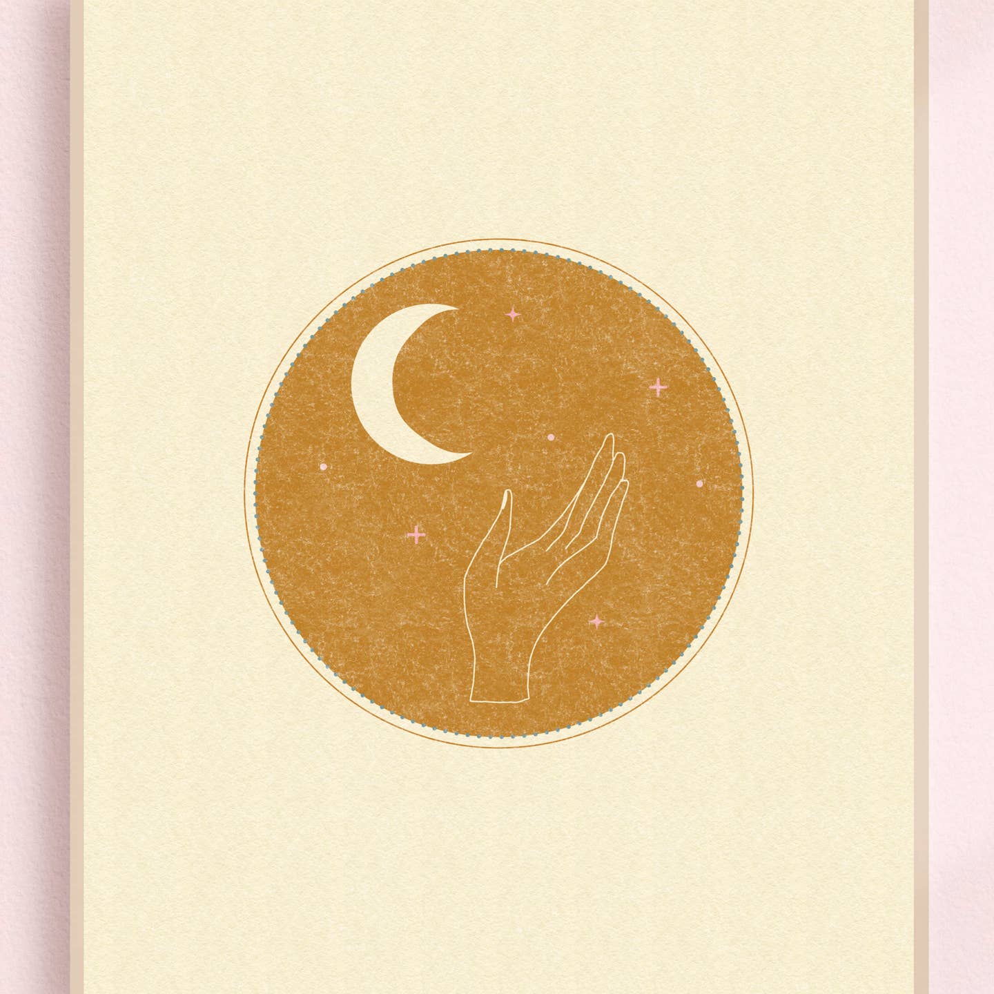 Hand Moon Art Print