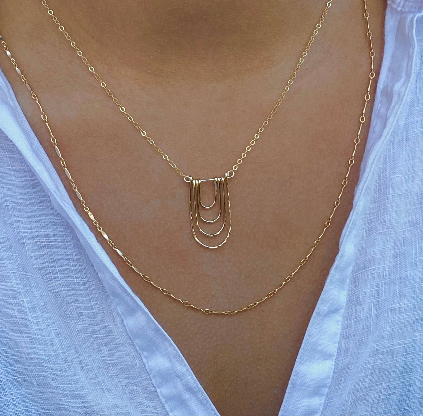 Modern Arc Necklace-Sterling Silver