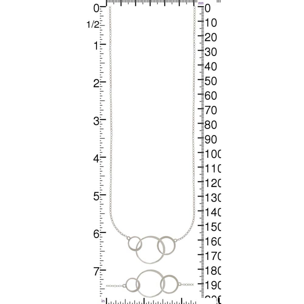 Sterling Silver Necklace with Three Circles