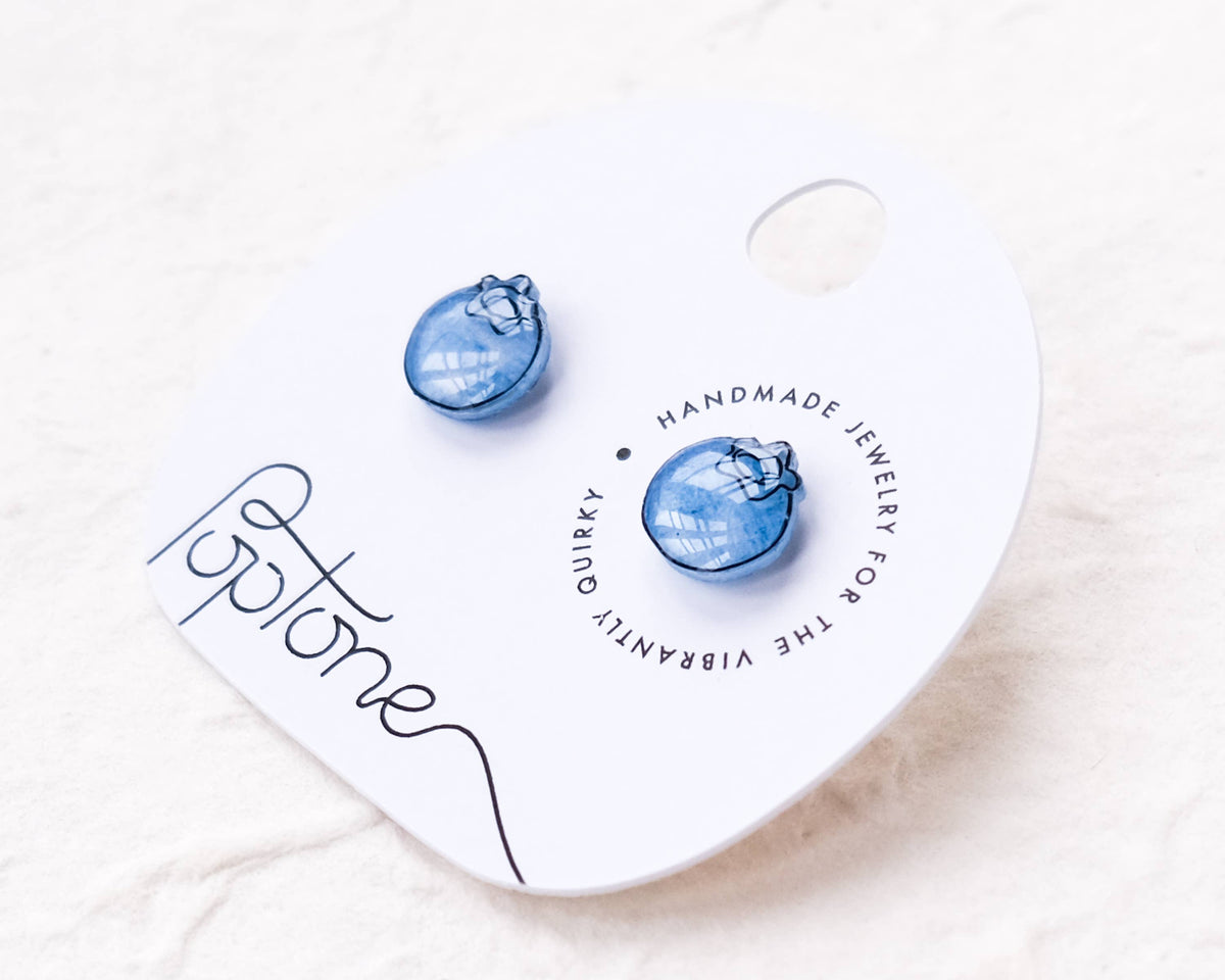 Cute Blueberry Summer Fruit Stud Earrings