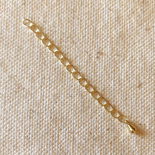 18k Gold Filled Necklace Extender - Teardrop