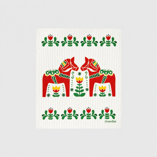Dala Horse Swedish Dishcloth