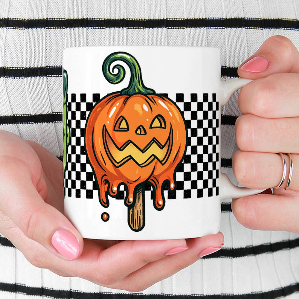 Halloween Popsicles Ceramic Mug, Summerween Spooky Gifts