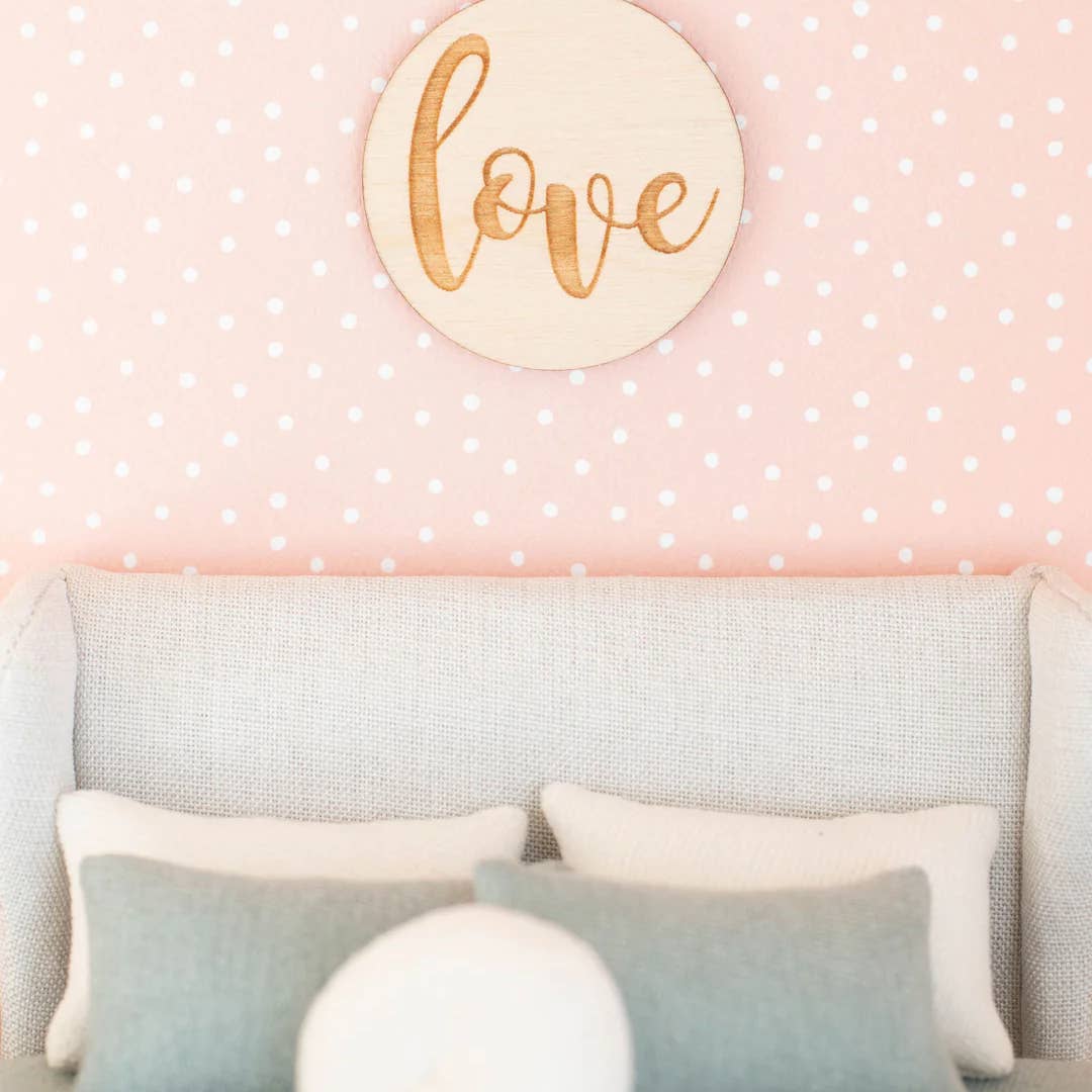 Dollhouse Engraved Love Decorative Sign