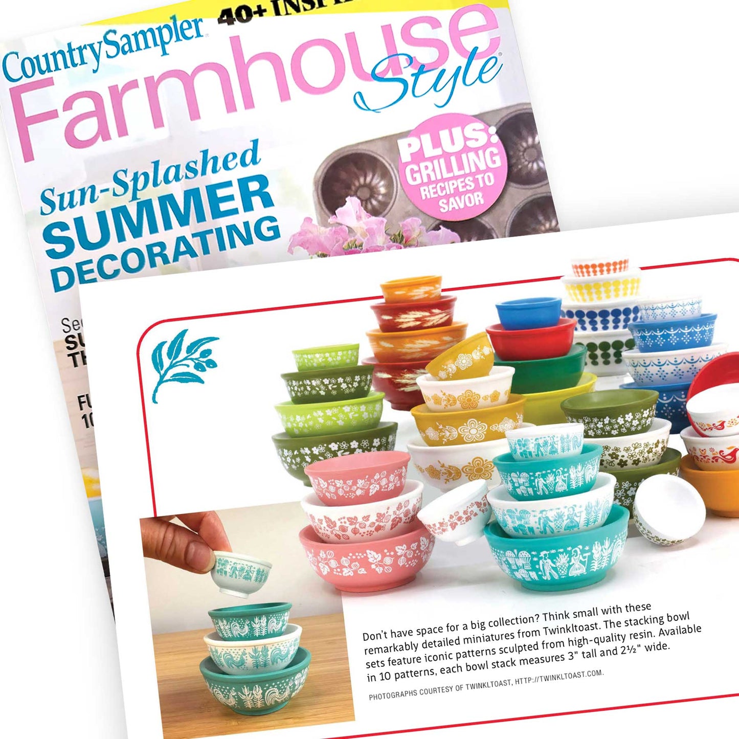 Mini Pyrex-Inspired Mixing Bowls – Retro Stackable Set