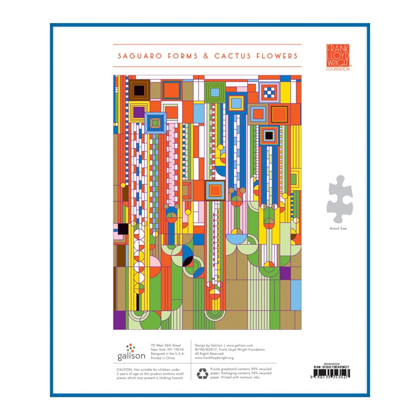 Frank Lloyd Wright Saguaro Cactus And Forms Foil 1000pc Puzzle