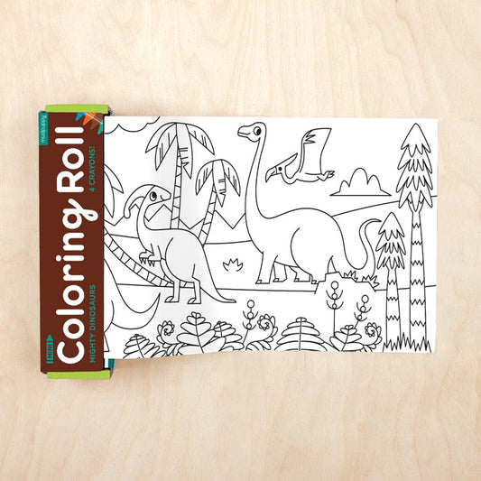Coloring Roll Mini Mighty Dinosaurs
