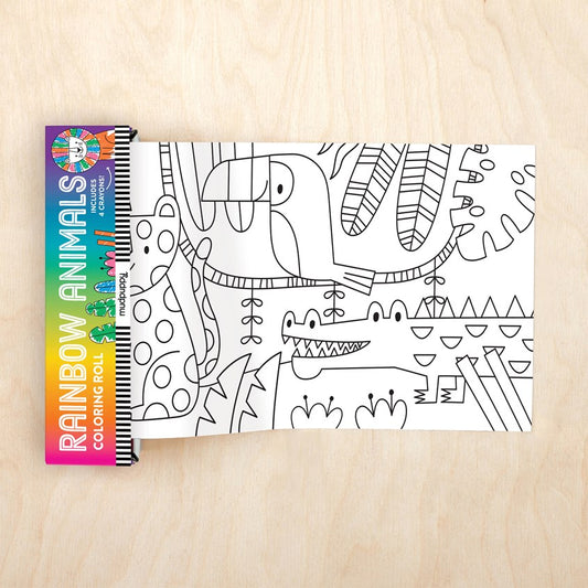 Coloring Roll Mini Rainbow Animals