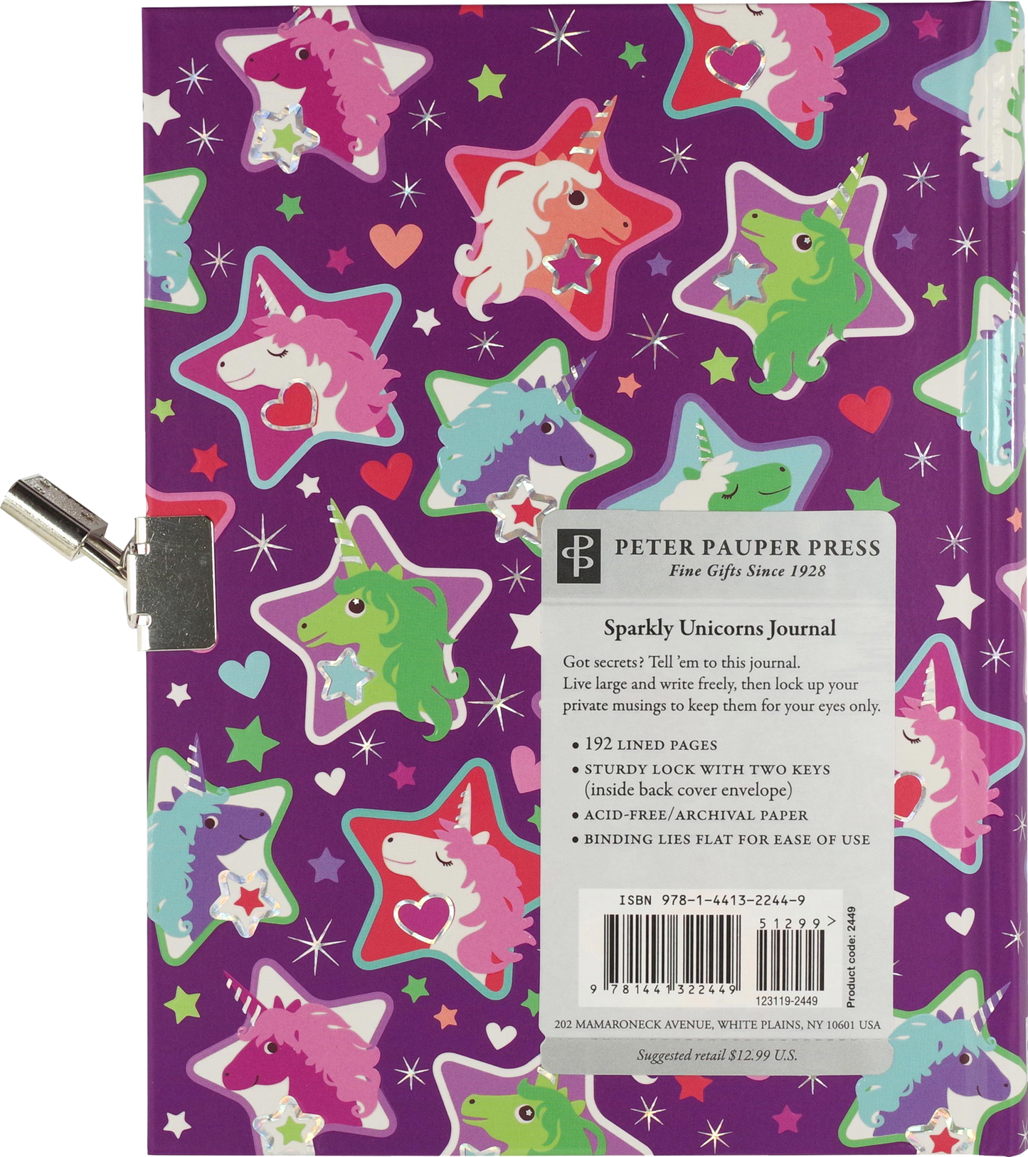 Sparkly Unicorns Locking Journal