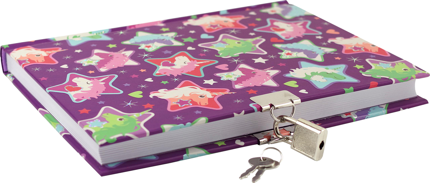 Sparkly Unicorns Locking Journal