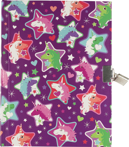 Sparkly Unicorns Locking Journal