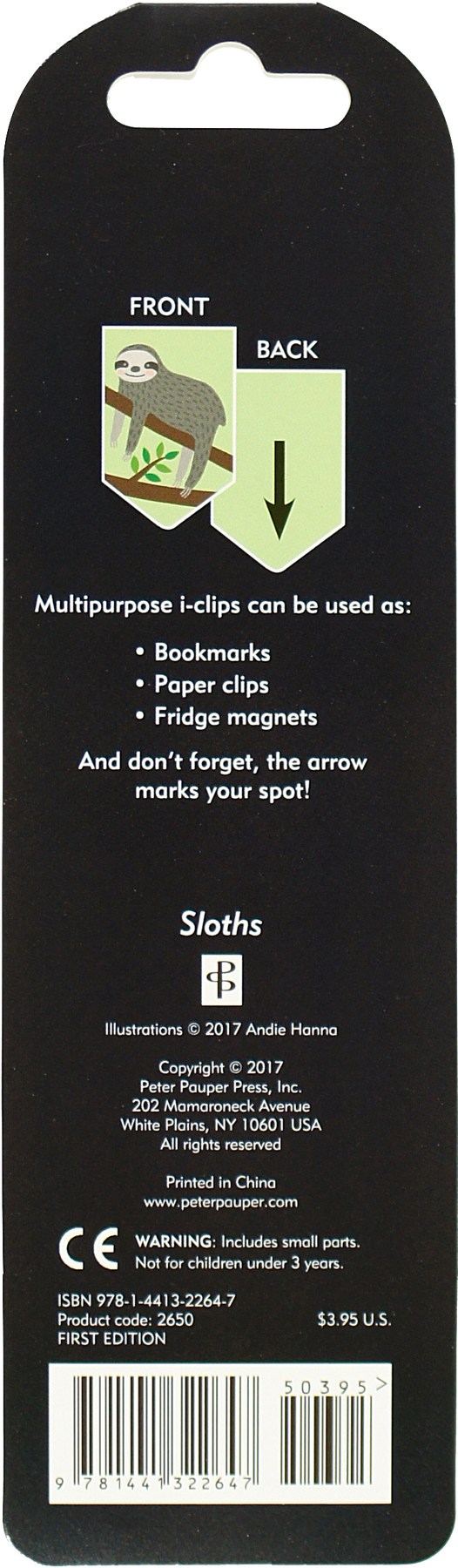 Sloth i-clips Magnetic Page Markers