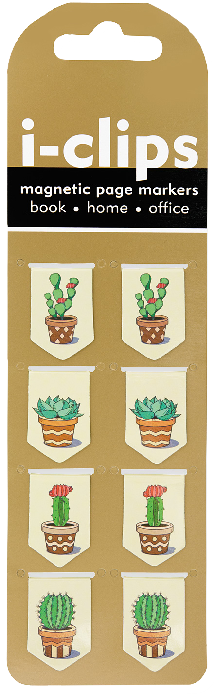 Succulents i-clips Magnetic Page Markers