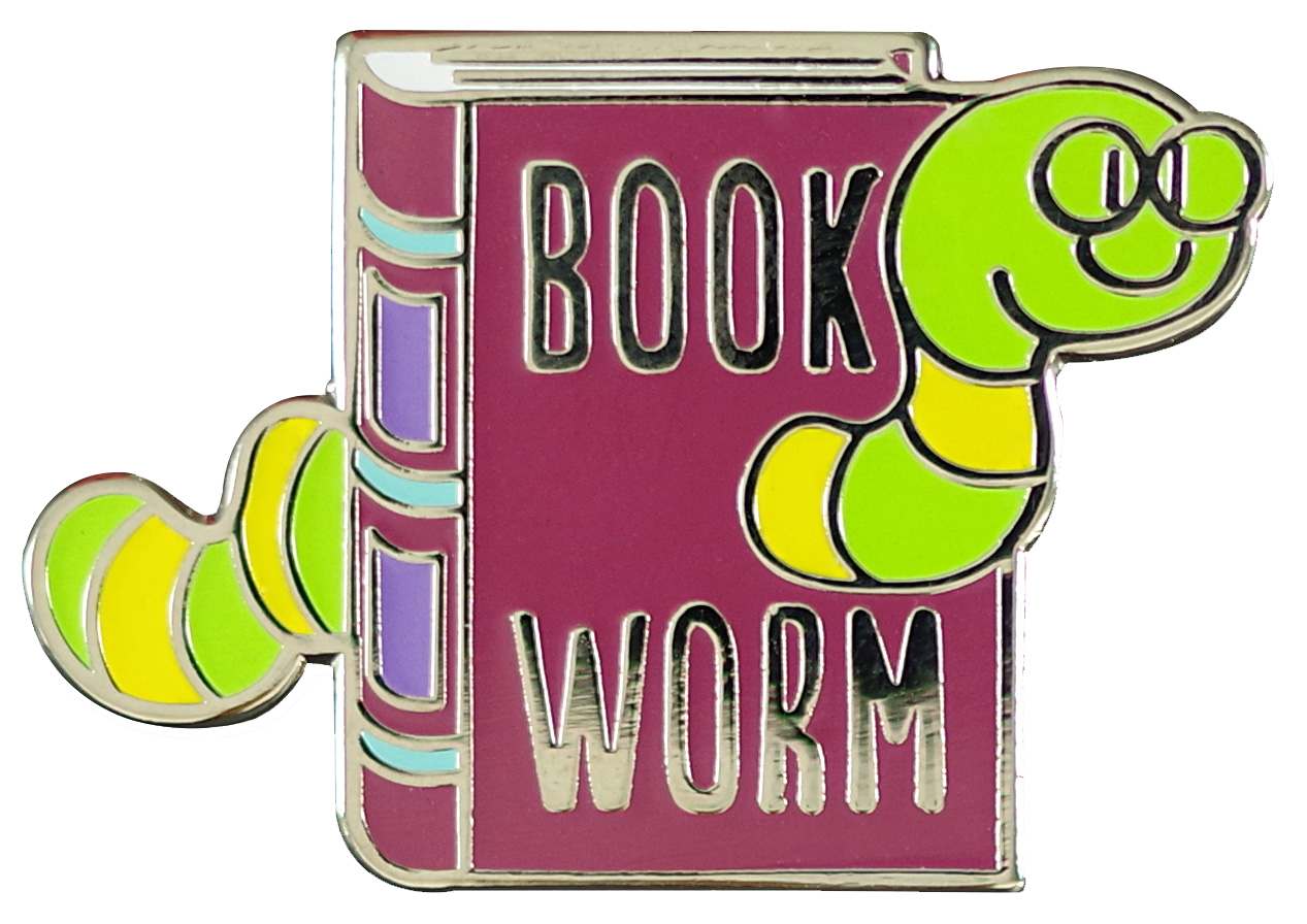 Book Worm Enamel Pin