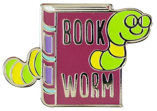 Book Worm Enamel Pin