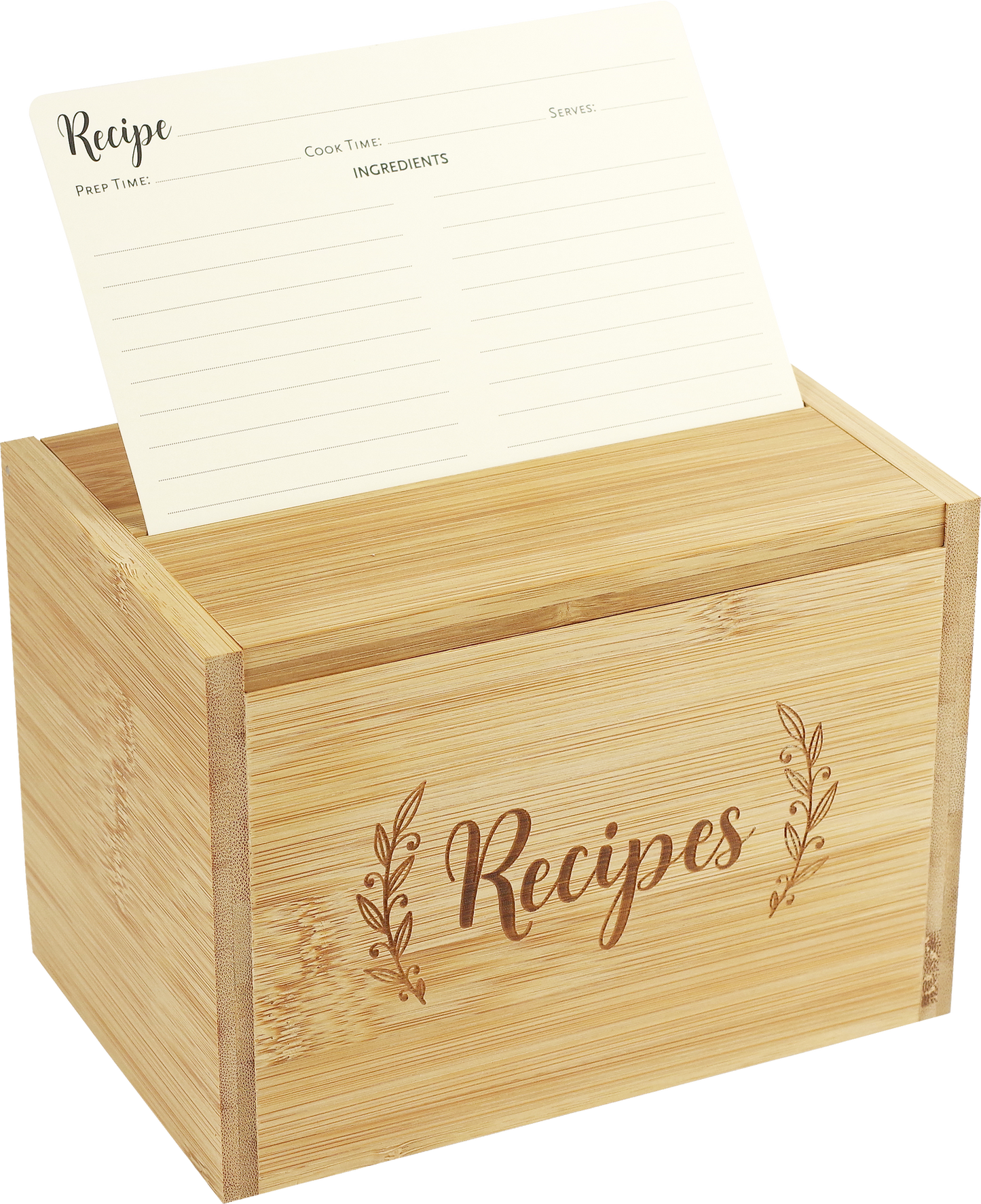 Bamboo Recipe Box Set