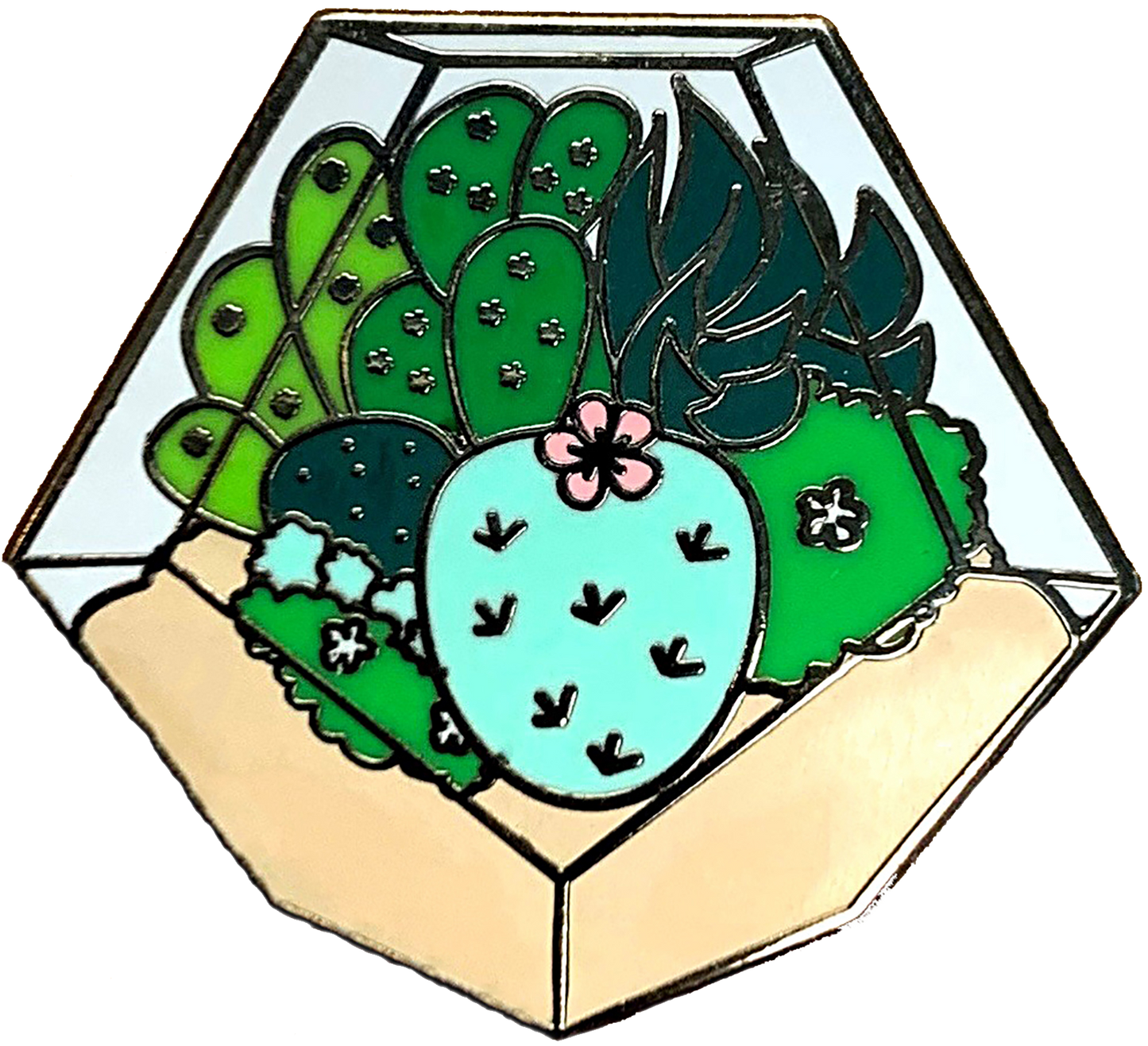 Succulents Enamel Pin