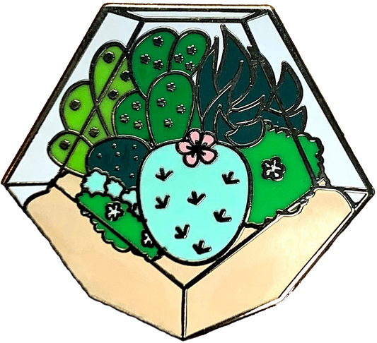 Succulents Enamel Pin