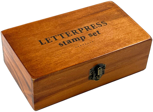 Retro Letterpress Stamp Set