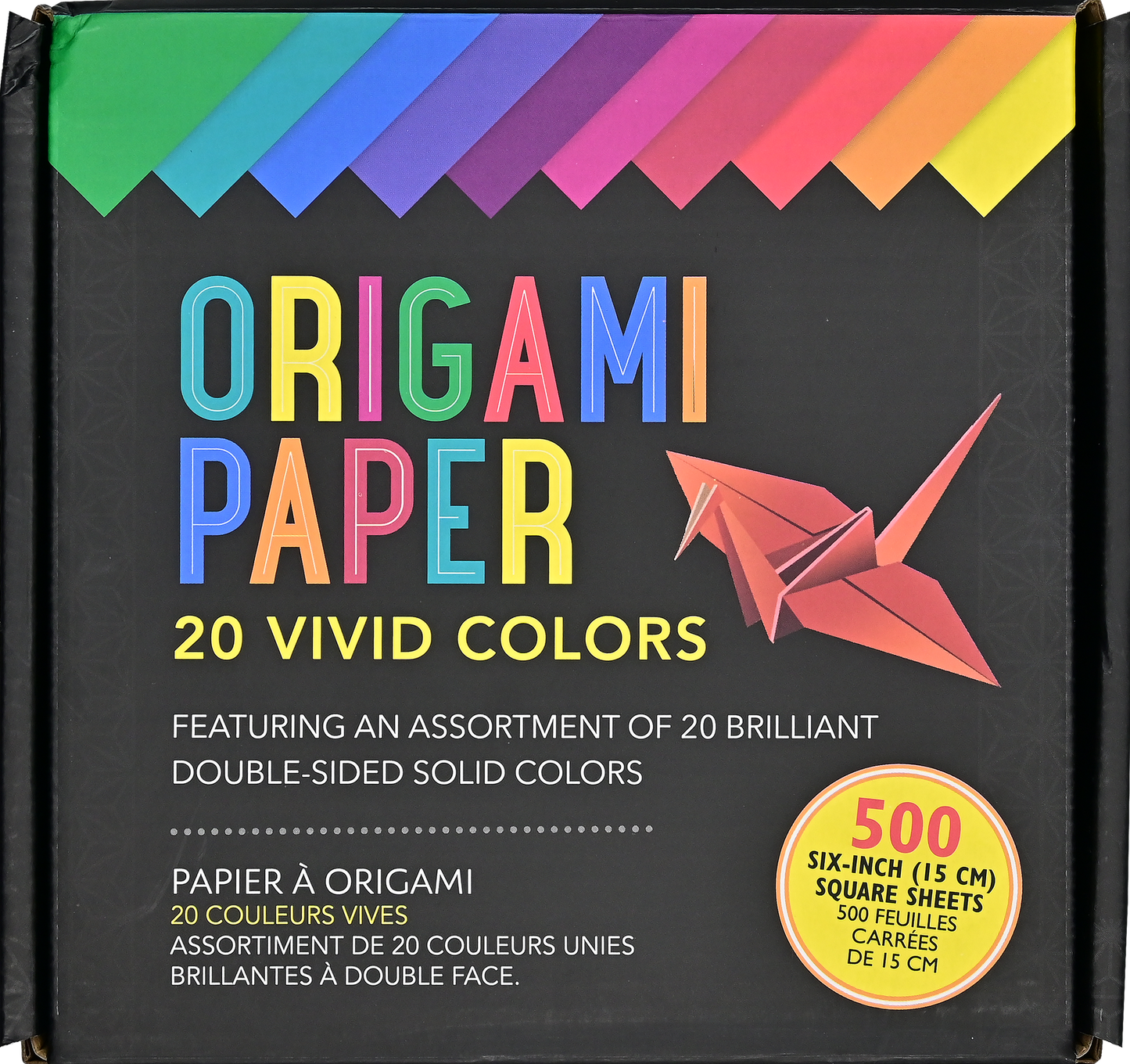 Origami Paper 20 Vivid Colors (500 Sheets)