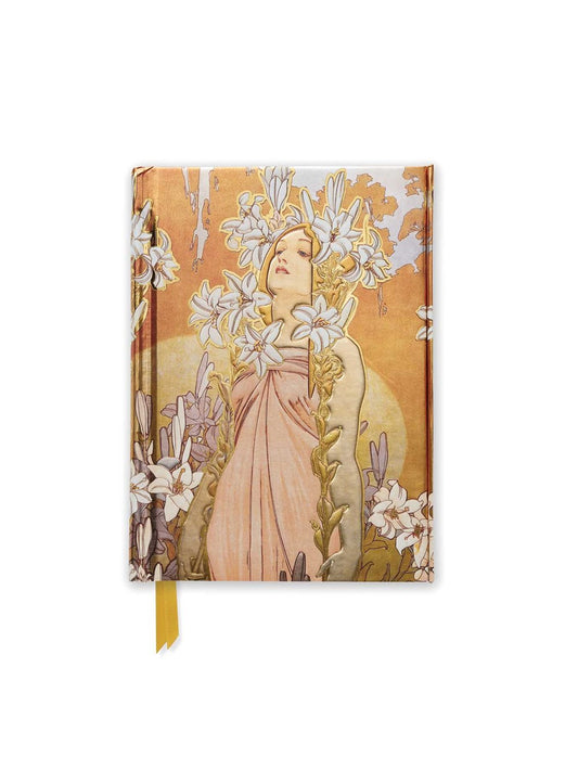 Alphonse Mucha Flowers: Lily Foiled Pocket Journal