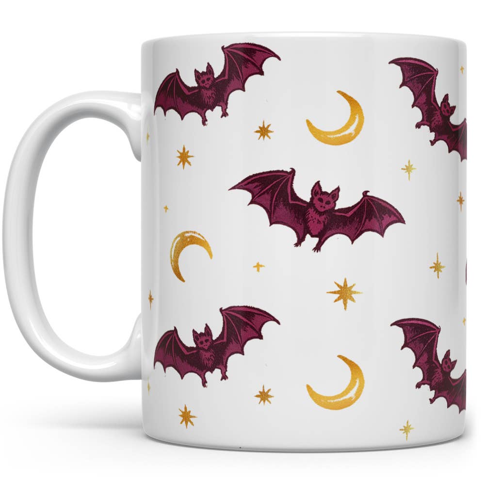 Celestial Bat Ceramic Coffee Mug