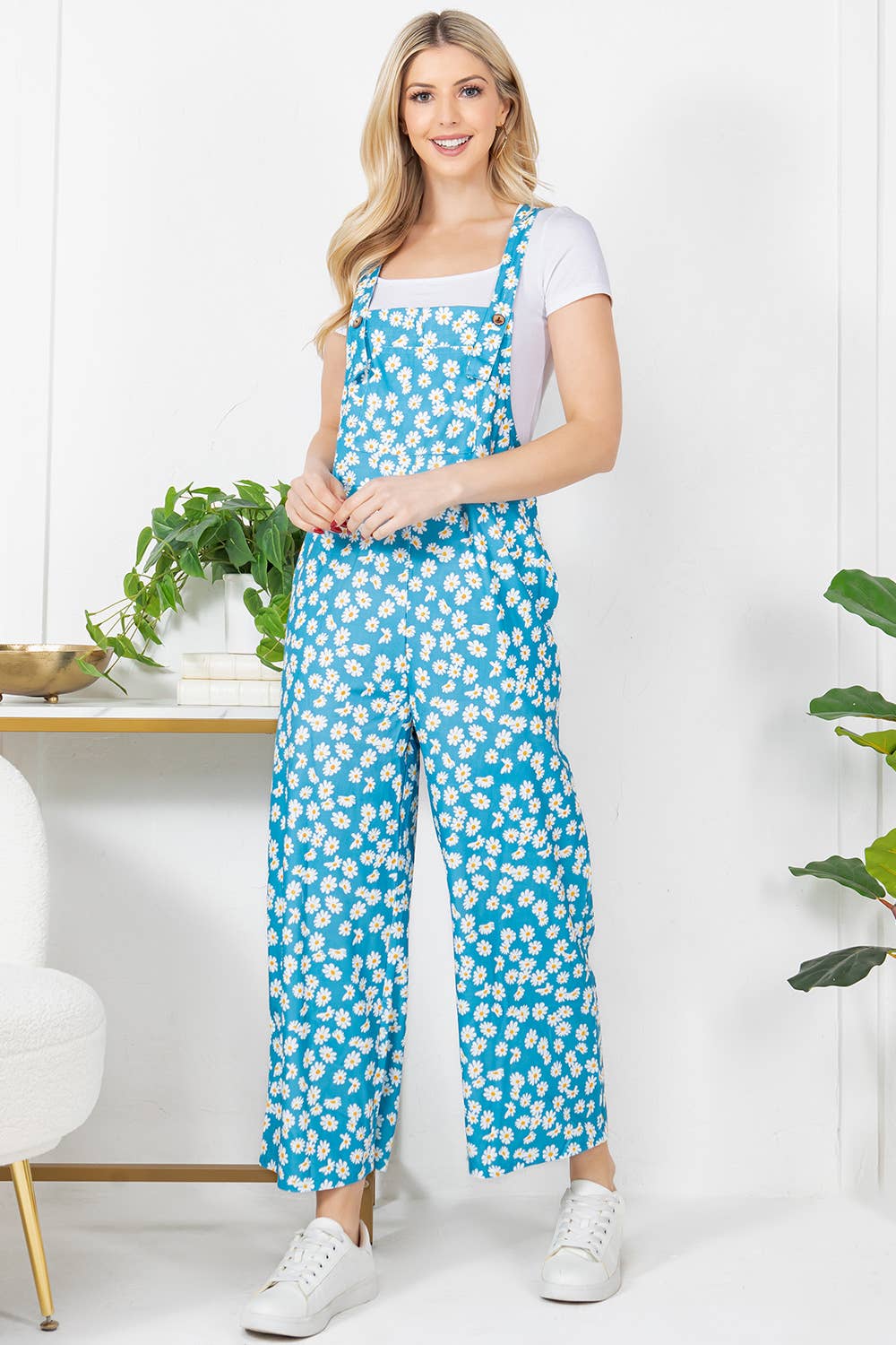 Daisy Flower Corduroy Overall