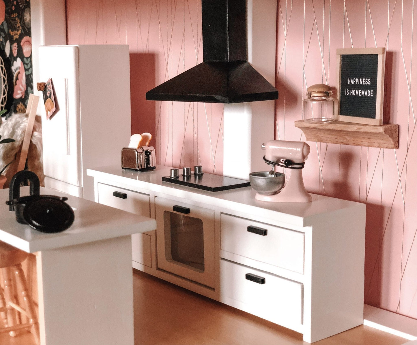 Dollhouse Kitchen Stand Mixer Pink