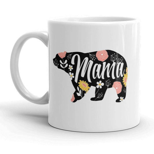 Mama Bear Floral Coffe Mug Gift Idea Mothers Day Cute