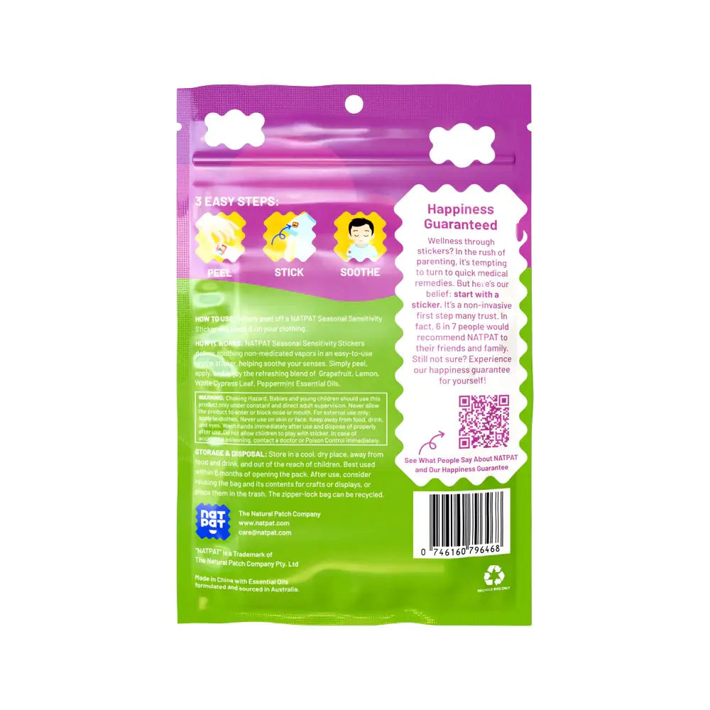 NATPAT Allergy Relief Patches: Seasonal Sensitivity Stickers