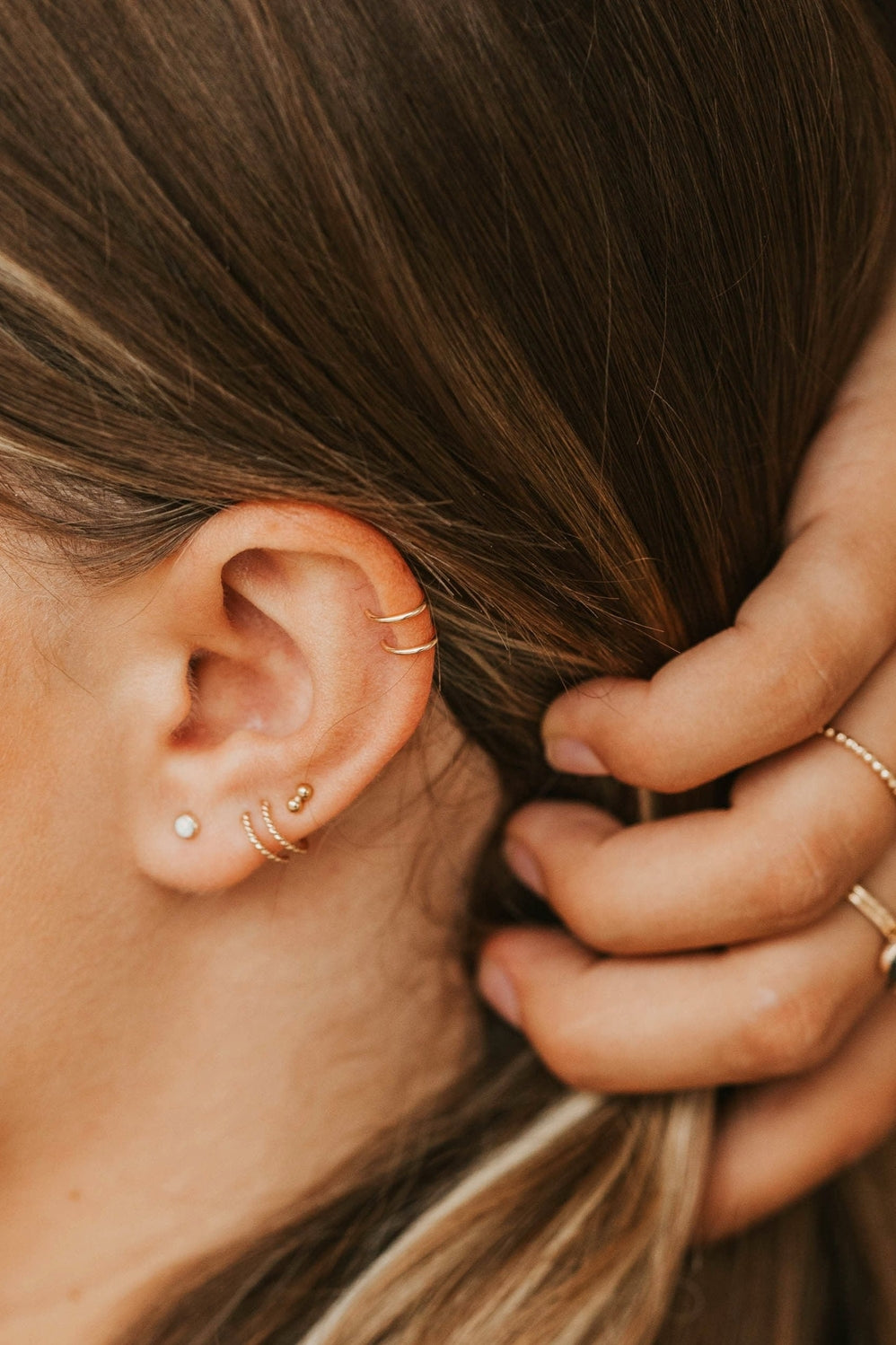 Double Ear or Nose Cuff Silver or Gold
