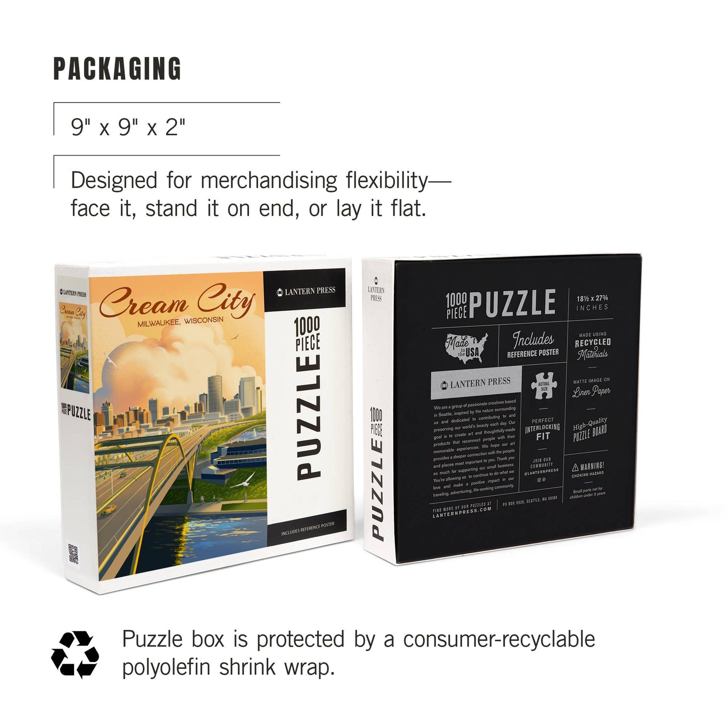 1000 Piece Puzzle Milwaukee, Wisconsin Cream City Lithograph