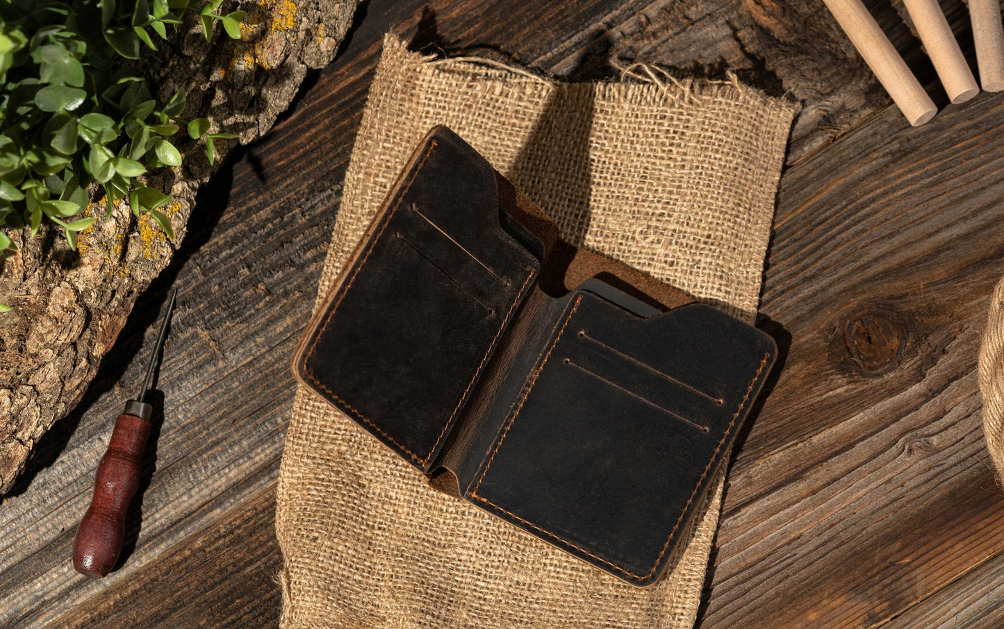 Genuine Leather Bifold Wallet