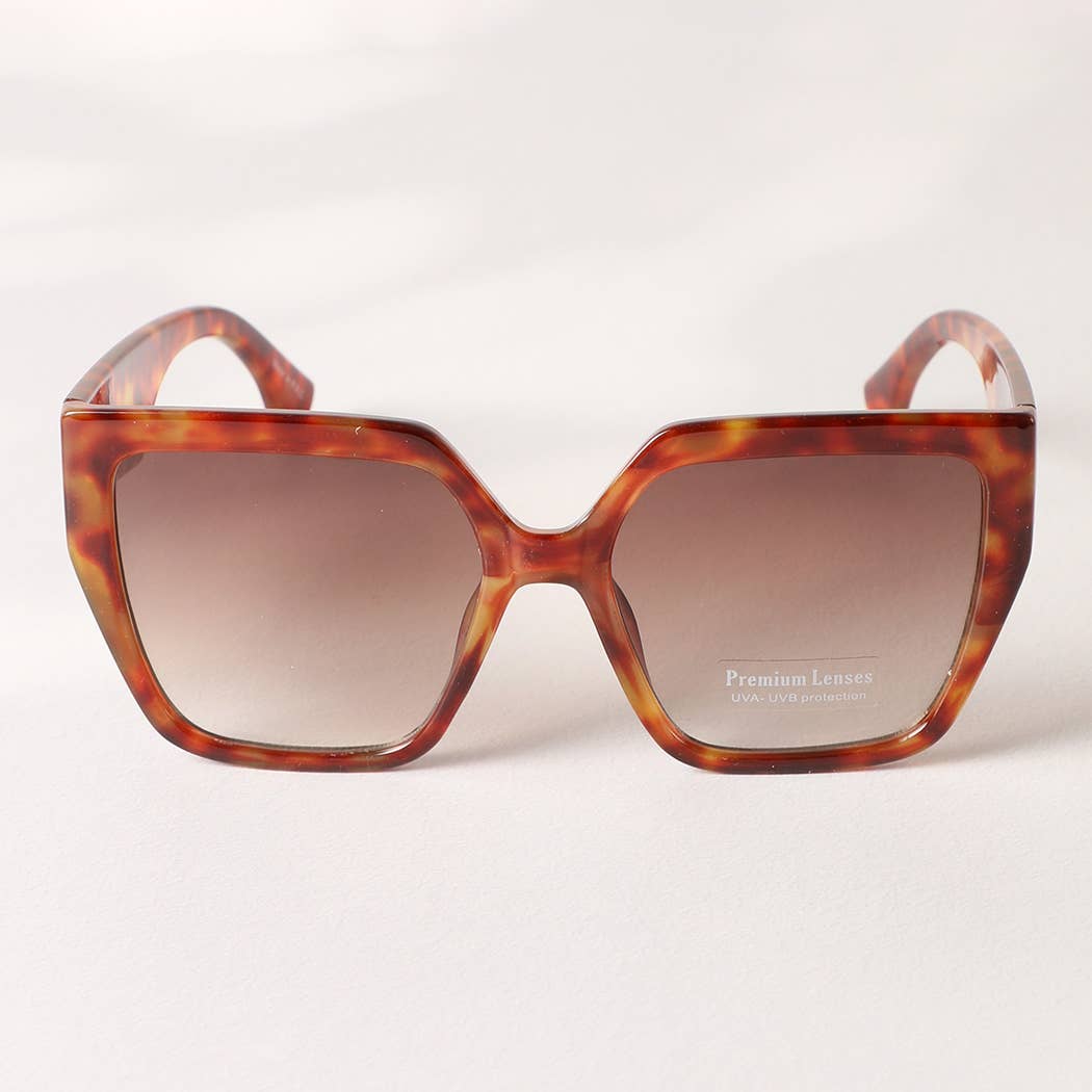 Oversized Square Cat Eye Chunky Sunglasses