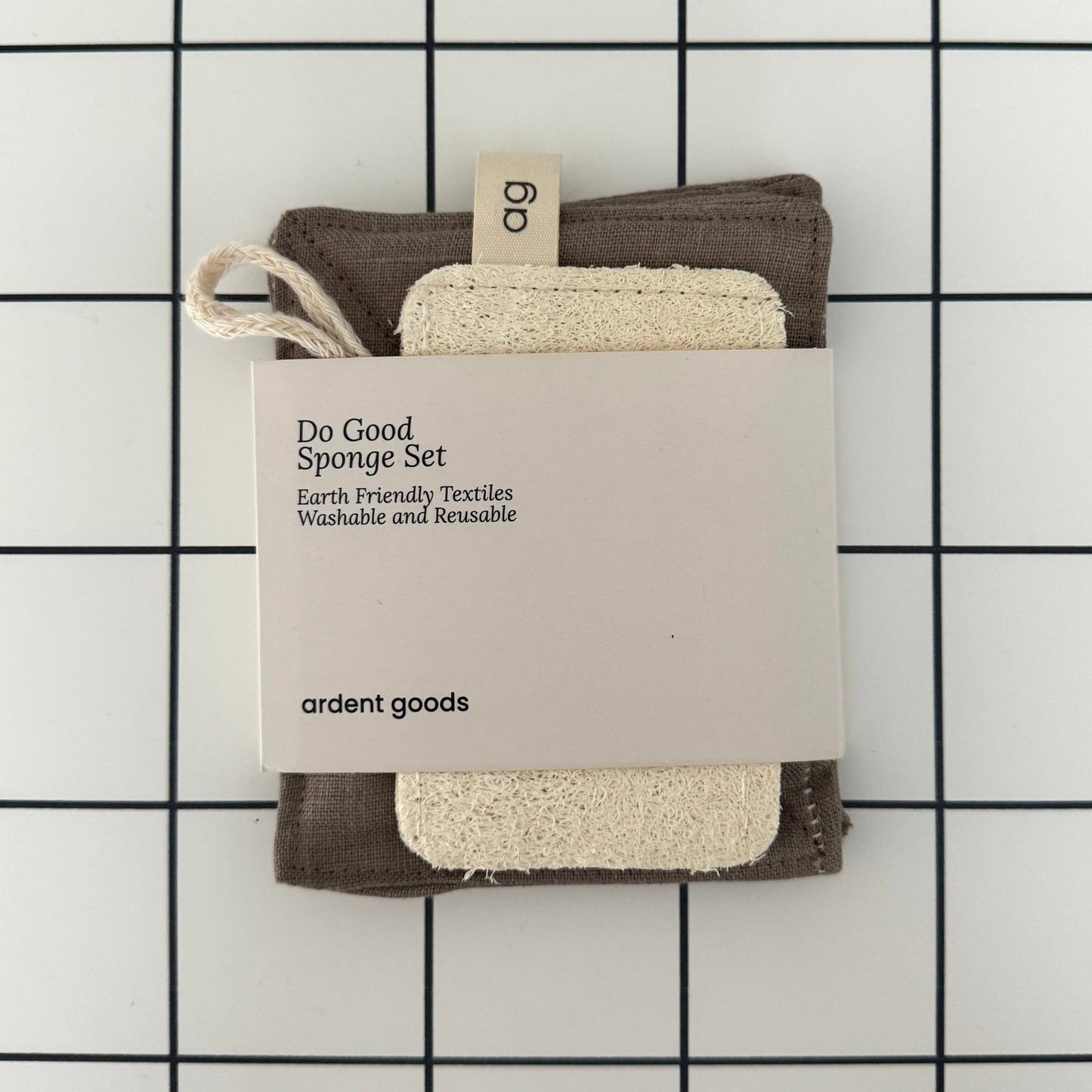 Linen Reusable Kitchen Sponge Eco