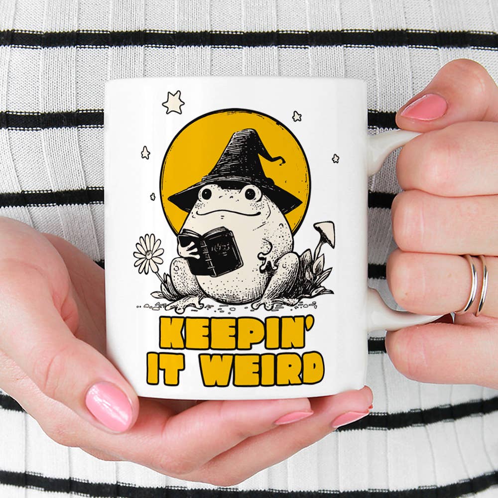 Keepin It Weird Wizard Frog Mug