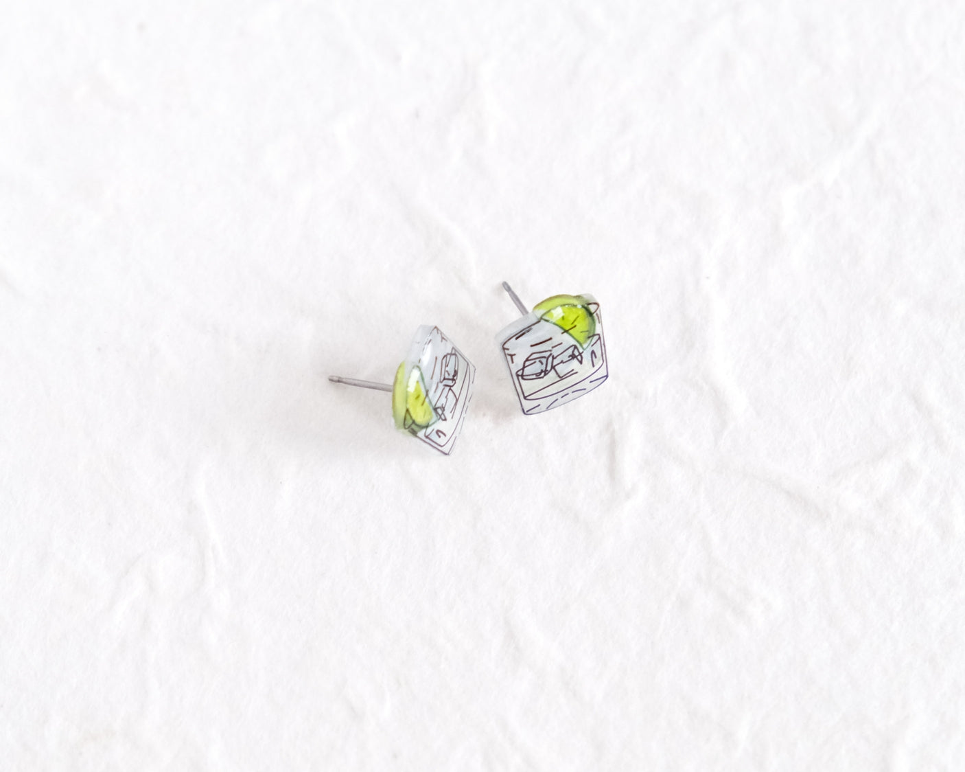 Tequila On the Rocks + Lime, Drink Cocktail Fiesta Earrings