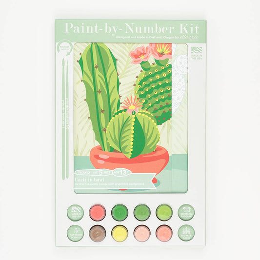 Cacti in Bowl Paint-by-Number Kit