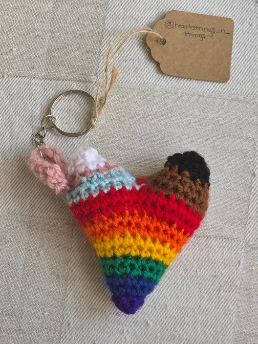 All-Inclusive Pride Flag Heart Keychain