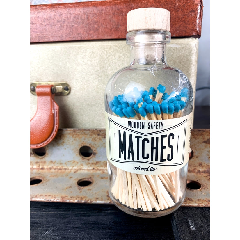 Aqua Vintage Apothecary Matches